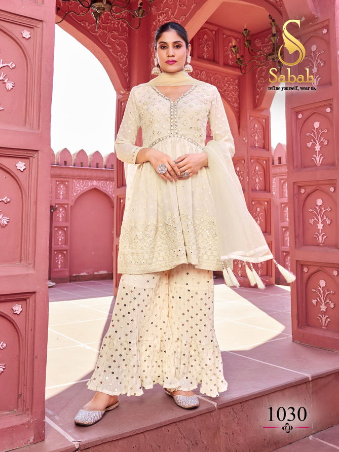 Sabah Georgette Plazzo Readymade Suit Wholesale Online